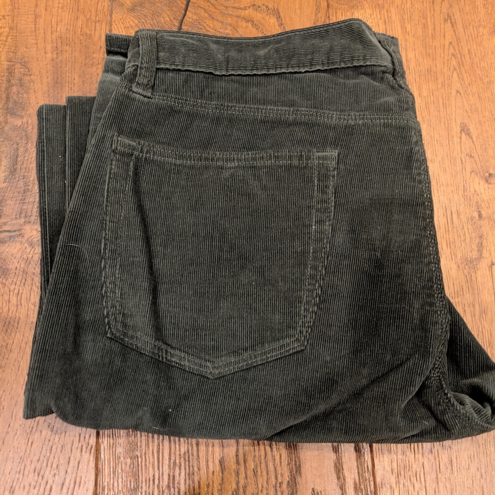 Gap Forest Green Corduroy Pants, Straight Fit